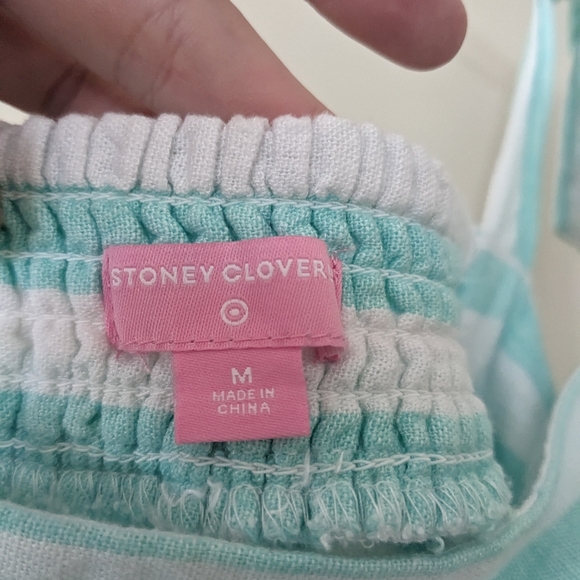 Stoney Clover x Target teal striped tie tank size M - Picture 3 of 4
